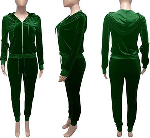 Velour Customized Printed Reversible Windproof Men/Women 2Pcs/Sets Sweatshirt Hoodies <b>Pants</b> Sportswear Tracksuits - Product Image 3