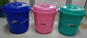 ANAX Modern PP Plastic <b>Bucket</b> <b>with</b> <b>Lid</b> 21-25L Portable Waterproof Water Storage Cleaning <b>Bucket</b> for Household Outdoor Use - Product Image 3