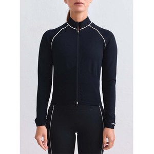 Women Yoga <b>Jumpsuit</b> Full Length High Waist <b>Long</b> <b>Sleeve</b> Zipper Solid <b>Black</b> Breathable Spandex Polyester Casual All Seasons - Product Image 3