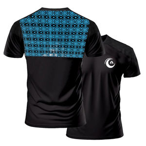 Camiseta Deportiva Personalizada con Serigrafía, para Hombre, con Agarre de Silicona, Cuello Redondo, Ajustada, Transpirable, de Nailon/Algodón, para Primavera - Product Image 1