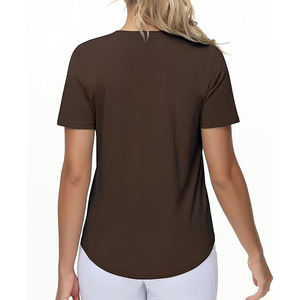 Camisetas de Cuello Redondo de la Colección Signature para Mujer, Venta al por Mayor, Algodón y Fibra de Bambú, Estilo Urbano Holgado, Lanzamiento de Verano, Secado Rápido - Product Image 2