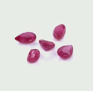 Rubis naturels de Bangkok, formes poire calibrées 8x10mm, pierres précieuses de rubis naturelles facettées en vrac pour la fabrication de bijoux, prêtes à l'emploi - Product Image 4