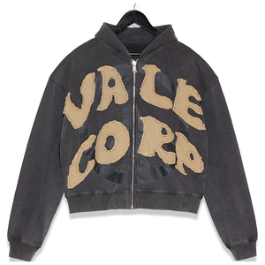 Sudadera con capucha unisex personalizada de alta calidad, 100% algodón French Terry, con cremallera completa, hombros caídos, para invierno, de secado rápido y transpirable. - Product Image 1