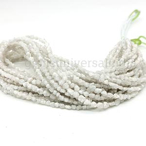 Natural White Diamond Straight Drill <b>Beads</b> Uncut Rough Diamond <b>Bead</b> Strands For Jewelry <b>Making</b> Wholesale By Indian Manufacturer - Product Image 4