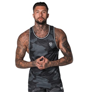 Débardeur en coton à imprimé camouflage pour hommes, gilet de gymnastique, maillot de fitness, entraînement musculaire, musculation, vente en gros sur mesure - Product Image 1