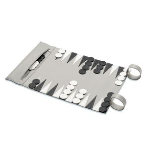 Ensemble de backgammon en cuir suédé de qualité supérieure, léger, portable, pliable, mini, pour les voyages - Product Image 4