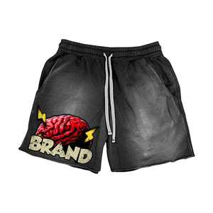 Conjunto de Verano Personalizado con Estampado Completo, Camiseta Corta de Corte Cuadrado con Gráficos Urbanos para Hombre y Conjunto de Dos Piezas - Product Image 2