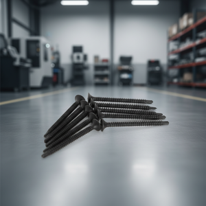 PDC Drywall Screw Class 8.8 Carbon Steel Fine/Coarse Thread Drill Point Self-Drilling Pan/Bugle Head Black <b>Phosphate</b>/Grey - Product Image 1