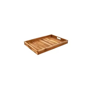 Plateau de service rectangulaire en bois, design minimaliste, durable, idéal pour servir les aliments – Nouveauté la plus vendue - Product Image 2