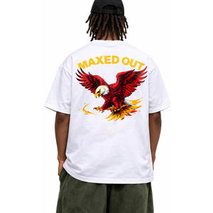 Camiseta de Hombre 100% Algodón, Corte Holgado y Cuadrado, Alto GSM, con Gráfico Grande en la Espalda, Estilo Urbano, Proveedor al por Mayor de Marca Privada OEM - Product Image 3