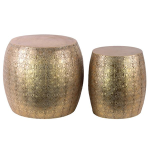 Taburete Cilíndrico de Acero Inoxidable Plateado, Mueble Contemporáneo para el Hogar, Otomana Decorativa para Sala de Estar, Diseño Duradero - Product Image 4