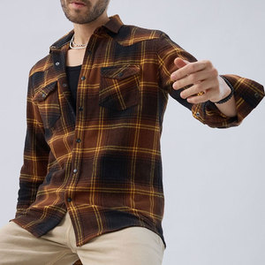 Chemises en flanelle pour hommes 100% coton, séchage rapide, respirantes, légères, durables, coupe classique, décontractées, haute qualité, vente en ligne - Product Image 2