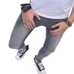 Pantalones Vaqueros Ajustados de Algodón/Spandex para Hombre, Diseño de Última Moda, Venta al Por Mayor, Suministro Directo de Fábrica, Baratos - Product Image 3