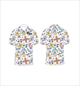 เสื้อโปโลพิมพ์ลายดอกไม้แบบกำหนดเอง แขนสั้น สวมใส่สบาย เหมาะสำหรับกอล์ฟ เทนนิส ชุดทีมฤดูร้อน - Product Image 1
