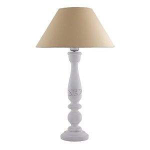 White PVC <b>Cordless</b> Pillar <b>Table</b> <b>Lamp</b> Decorative Bedside Desk Light European Style Living Room Bedroom Tabletop Indoor Use - Product Image 3