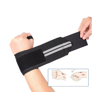 สายรัดข้อมือยูนิเซ็กซ์ขายดี ผลิตจากผ้าฝ้าย/โพลีเอสเตอร์และยางธรรมชาติ สำหรับการฝึกครอสฟิต สามารถปรับแต่งโลโก้ได้ - Product Image 3