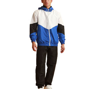 Chaqueta Deportiva de Nailon con Logotipo Bordado Personalizado, Conjunto de Chaqueta y Pantalones Cortos para Hombre, Traje Deportivo de Nailon para Correr, para Hombres Adultos - Product Image 1