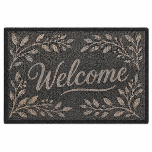 Tapis fait main en jute et polypropylène avec envers en caoutchouc, sans bordure, lavable, antidérapant, sur mesure, 40*60 cm - Product Image 1