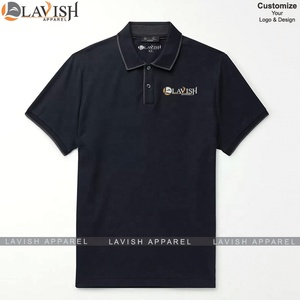 Camisas de Golf Personalizadas con Logotipo Bordado, Antiarrugas, Talla Grande, Tejidas, 100% Algodón, Color Sólido para Hombre - Product Image 2