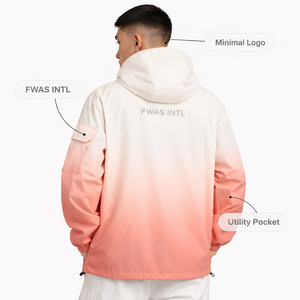 Unisex Hooded Gradient Color Windbreaker <b>Jacket</b> B2B Lightweight Streetwear Y2K Breathable <b>Jackets</b> OEM Wholesale men's <b>jackets</b> - Product Image 2