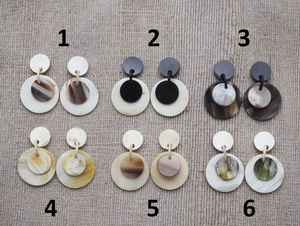 Boucles d'oreilles en corne de buffle naturelle, véritable corne, style bohème vintage, boucles d'oreilles de mariage pour femmes - Product Image 4