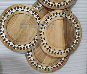 Personalizado Ramadán 2024 Eid Mubarak bandeja Ramadán musulmán Mis Oriente bandeja de comida para el hogar regalo bandeja para servir con asa por RF crafta - Product Image 1