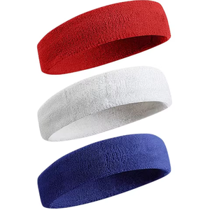 Terry Cloth Sports Sweatband Cotton <b>Headband</b> Wide Grip Absorbent Hair Band for Running Gym Yoga Tennis - Product Image 5