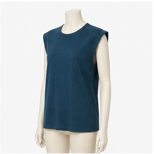 Camisa casual de manga corta de algodón liso para mujer - Product Image 4