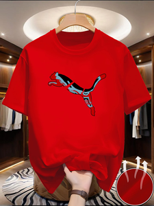 เสื้อยืดลำลองแขนสั้นคอตั้งผ้าฝ้ายทวิล 100% แห้งเร็ว ระบายอากาศได้ดี น้ำหนัก 220 กรัม พิมพ์ลายด้วยเทคนิค Heat-Transfer สำหรับผู้ชาย ใส่ได้ในช่วงฤดูร้อน - Product Image 3