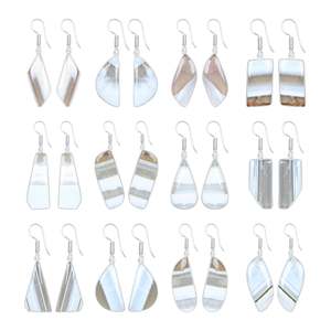 Boucles d'oreilles pendantes en laiton plaqué argent avec breloque, ornées d'une jolie opale d'Owyhee, tendance, idéales pour mariage, anniversaire, fête, meilleur prix - Product Image 3