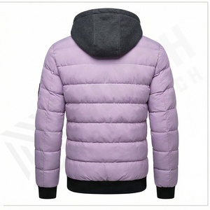 Veste bouffante d'hiver de haute qualité pour hommes, tendance, col mandarin, tissu léger de travail, nouveau modèle Oem Xl en nylon - Product Image 3