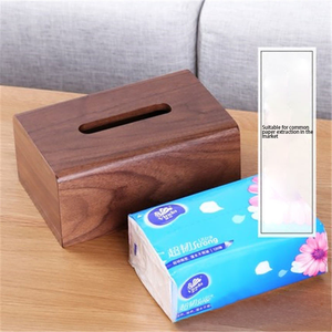 Wooden <b>Tissue</b> Box Household <b>Black</b> Walnut <b>Paper</b> Office Storage Carton Wholesale - Product Image 5