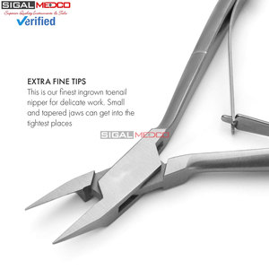 Alicates Profesionales Cónicos para Uñas Encarnadas, Cortaúñas para el Cuidado de los Pies, Alicates de Corte en Ángulo, Estuche de Cuero, Cuidado de los Pies - Product Image 2