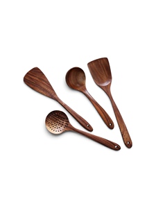 Juego de Utensilios de Cocina de Madera de Mango de 4 Piezas, Fáciles de Limpiar, Hechos a Mano, Diseño Personalizado, Marca Unicorn Handicrafts - Product Image 5