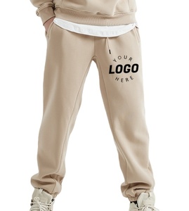 กางเกงวอร์มผ้าฝ้ายเทอร์รี่บุขนหนาน้ำหนักมากสำหรับผู้ชาย สกรีนโลโก้ได้ กางเกงจ็อกเกอร์หนา เอวกลาง ขากว้าง สไตล์ลำลอง - Product Image 6