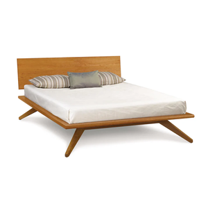 Wholesale Mid-Century Modern Floating Platform <b>Bed</b> | Solid Wood <b>Bed</b> with Angled Legs - Product Image 1