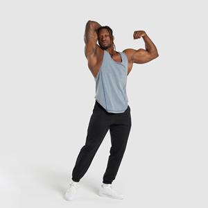 Men’s Tank Top Gym Wear | Cotton Sleeveless Shirt | Fitness <b>Stringer</b> <b>Vest</b> | Breathable Summer Workout Tank | Custom Logo OEM - Product Image 6