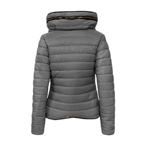 Chaqueta acolchada de Invierno para mujer a prueba de viento de alta calidad, logotipo personalizado, estampado informal, cierre de cremallera, Burbuja de talla grande, poliéster para adultos - Product Image 4