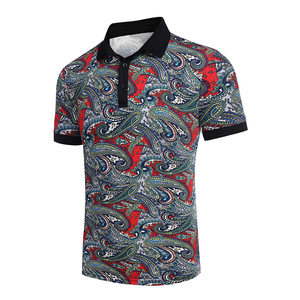 Camiseta Polo Deportiva de Poliéster con Sublimación Paisley Roja para Hombre, Ideal para Entrenamiento Profesional en Gimnasio, Kit de Ropa OEM de Precisión Avanzada - Product Image 6