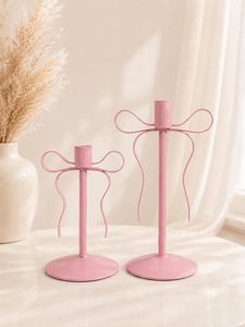 Bow Shape <b>Pink</b> <b>Candle</b> <b>Holder</b> Tabletop <b>Candle</b> <b>Holder</b> Wedding Decoration - Product Image 5