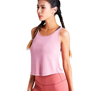Débardeurs de sport pour femmes avec logo personnalisé imprimé / Débardeurs de sport tricotés unis pour femmes - Product Image 1
