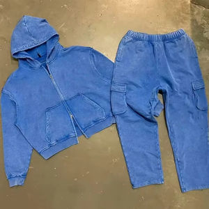 Ensemble de survêtement deux pièces personnalisé, coupe courte, délavé à l'acide, effet soleil, avec impression numérique, nouveau style, fabriqué par Numica Sports - Product Image 3