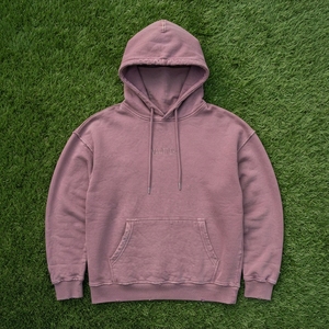Sweat à capuche cagoule polaire lavée pour femme, couleur mauve poussiéreux, style streetwear - Product Image 5