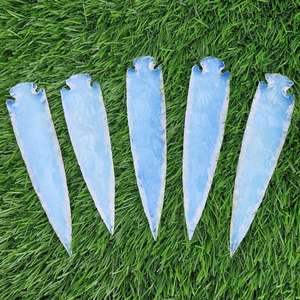 Pointe de flèche en opalite polie, directement de l'usine, pour la guérison par le Reiki, le soulagement du stress et la pleine conscience – Disponible dans le monde entier - Product Image 1