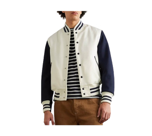 Custom Logo Letterman University Satin <b>Varsity</b> <b>Bomber</b> <b>Jacket</b> <b>Men</b> High Quality Button Casual Waterproof Winter Outdoor - Product Image 3