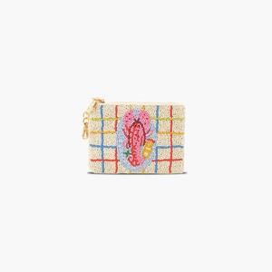 Pochette de luxe brodée à la main avec perles, motif homard, personnalisée avec sequins et perles, fermeture éclair, cadeau de créateur - Product Image 1