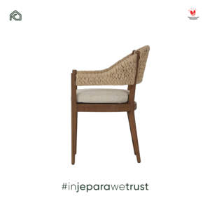 Wholesale Durable Comfortable Outdoor Teak Wood Woven Rope Garden <b>Armchair</b> Luxury Patio <b>Dining</b> Chair Weather Resistant - Product Image 4
