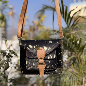 Sac bandoulière en cuir de vachette à poils style western, sac à main élégant en fourrure, sac bohème multi-usages pour femme – Grande Vente - Product Image 1