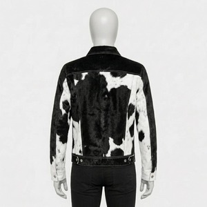 Veste en cuir véritable de vache unisexe, coupe-vent, logo personnalisé sur le devant, streetwear d'hiver, personnalisable, vente en gros - Product Image 2