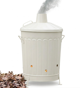 Brasero avec couvercle, incinérateur métallique avec couvercle pour brûleur de déchets de jardin extérieur, bac à feu en métal - Product Image 1